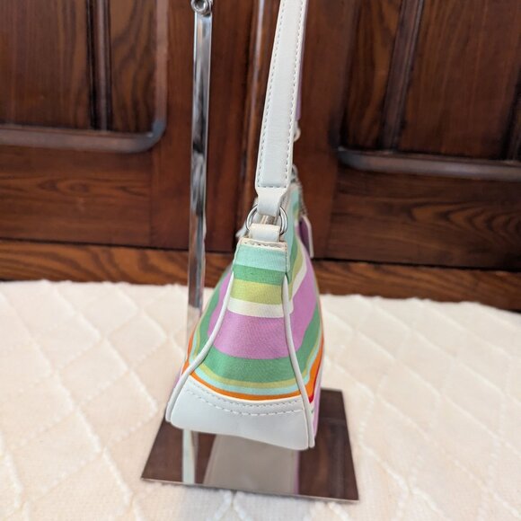 Coach striped legacy multicolor mini baguette bag - Picture 6 of 12